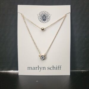 Marlyn Schiff Gold Double Layer Necklace NIB